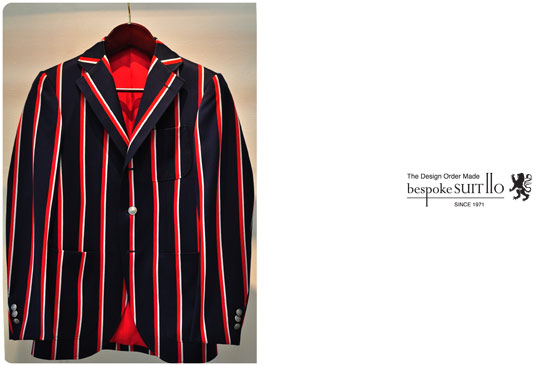 ★スクールストライプジャケット  ABRAHAM MOON made in ENGLAND