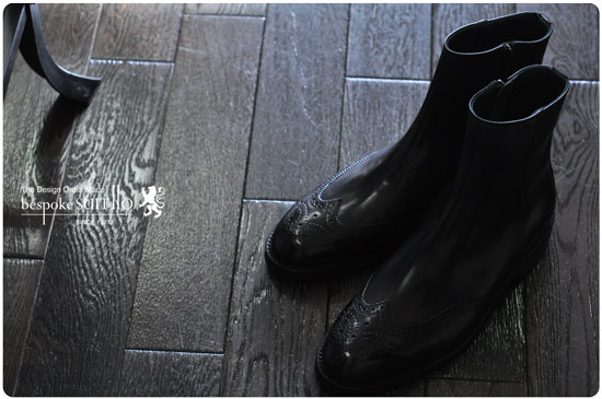 ★Zip up Boots Cordovan ウィングチップブーツ　ジップアップ 八幡西区_F様<br />
