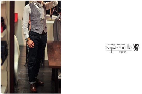 ＜MERSOLAIR HARRISONS of EDINBURGH＞リネン素材のベスト<br />
