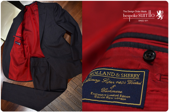 ★HOLLAND & SHERRY　Super140's + Cashmere　門司区_Ｏ様<br />
