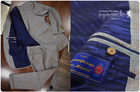 ★Prince of wales Check Ermenegildo Zegna / 15 mil mil 15 　<br />
