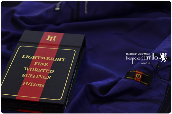 ★11/12OZS LIGHTWEIGHT FINE WORSTED SUITINGS / H.LESSER & SONS Pinstripe SUITS 埼玉県_Ｈ様 <br />
