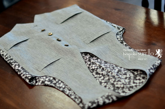 ANGELICO アンジェリコ　春はリネンのオッドベスト　福岡県_八幡西区_Ｍ様bespoke SUIT110