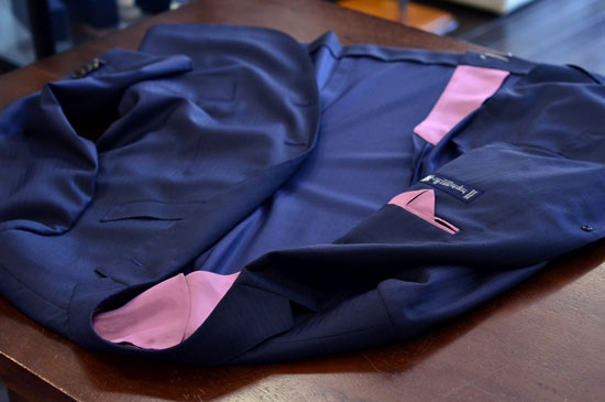 Loro Piana（ロロピアーナ）ブルーグレイスーツ super130's bespokeSUIT110