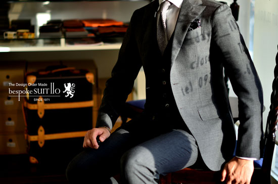 ミディアムグレイのスーツ  bespokeSUIT110