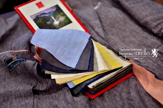 HARRISONS OF EDINBURGH / MERSOLAIR　リネンスーツ bespokeSUIT110