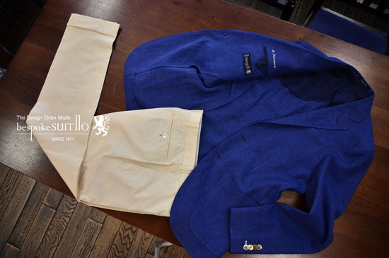 HARRISONS OF EDINBURGH / MERSOLAIRメルソレア　LARUSMIANIラルスミアーニ　bespokeSUIT110