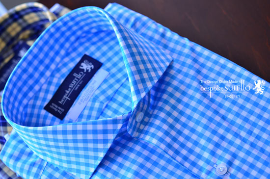 CANCLINIカンクリーニ　ギンガムチェックシャツ　bespokeSUIT110