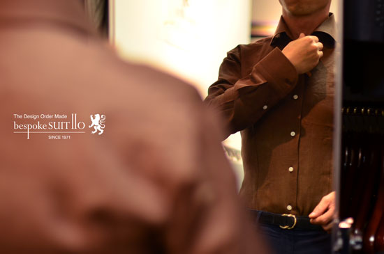 オーダーリネンシャツ　CANCLINIカンクリーニ　bespokeSUIT110