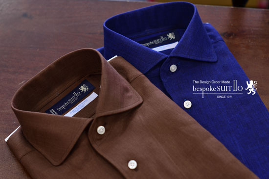 オーダーリネンシャツ　CANCLINIカンクリーニ　bespokeSUIT110