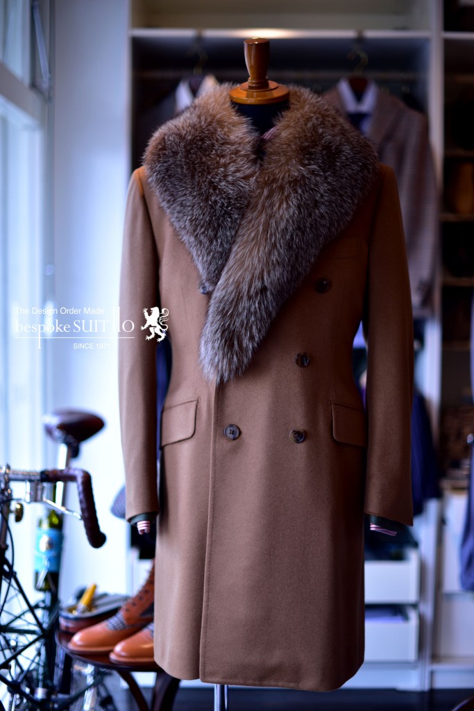 フォックスファー,FOXfur,チェスターフィールドコート,Chesterfield coat,オーダーコート,ビスポーク・スーツ１１０,bespokeSUIT110,