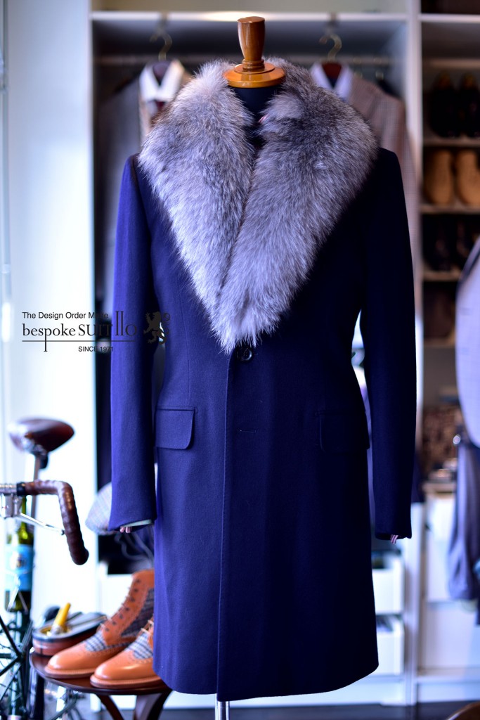 フォックスファー,FOXfur,チェスターフィールドコート,Chesterfield coat,オーダーコート,ビスポーク・スーツ１１０,bespokeSUIT110,