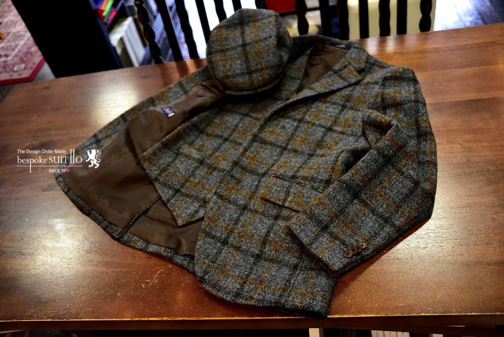 Harris Tweed,ハリスツイード,ハンチング,チェック,スコットランド,ハリス島,八幡西区,生地,グリーン,チェック,ベスト,スーツ,英国,ジャケット,コーディネート,ワードローブ,誂え,紳士,オーダーメイド,福岡,八幡西区,黒崎,北九州,ビスポークスーツ１１０,bespokeSUIT110,bespokeSUITIIO,