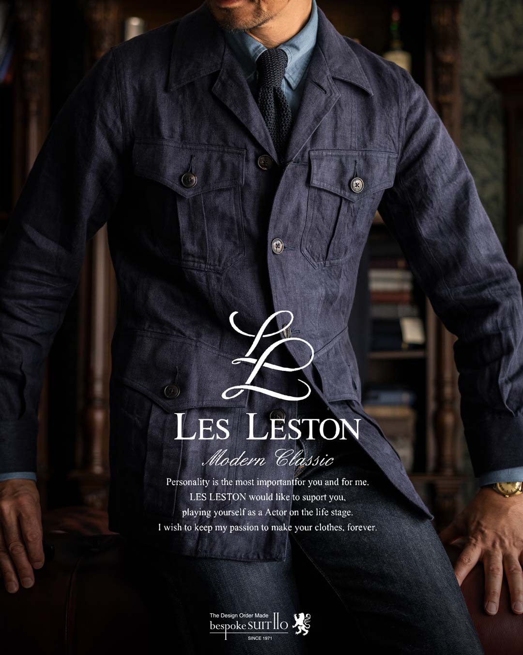 ☆LES LESTON/レスレストン リネン サファリジャケット入荷 既成品