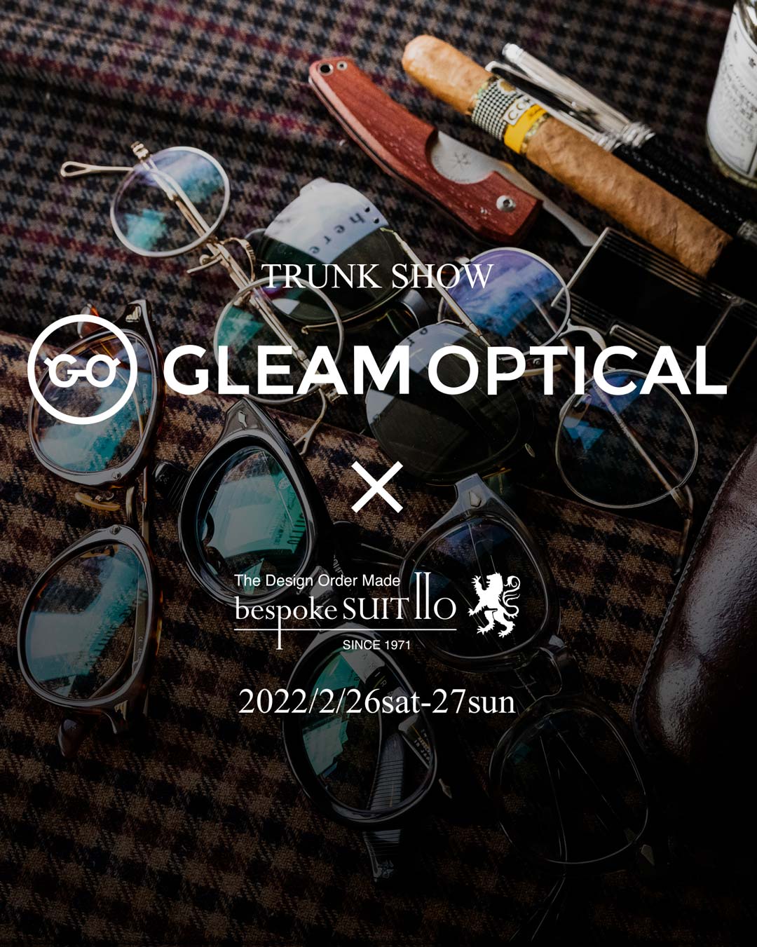 小倉のメガネのセレクトショップGLEAMOPTICALさんのトランクショー開催のお知らせ